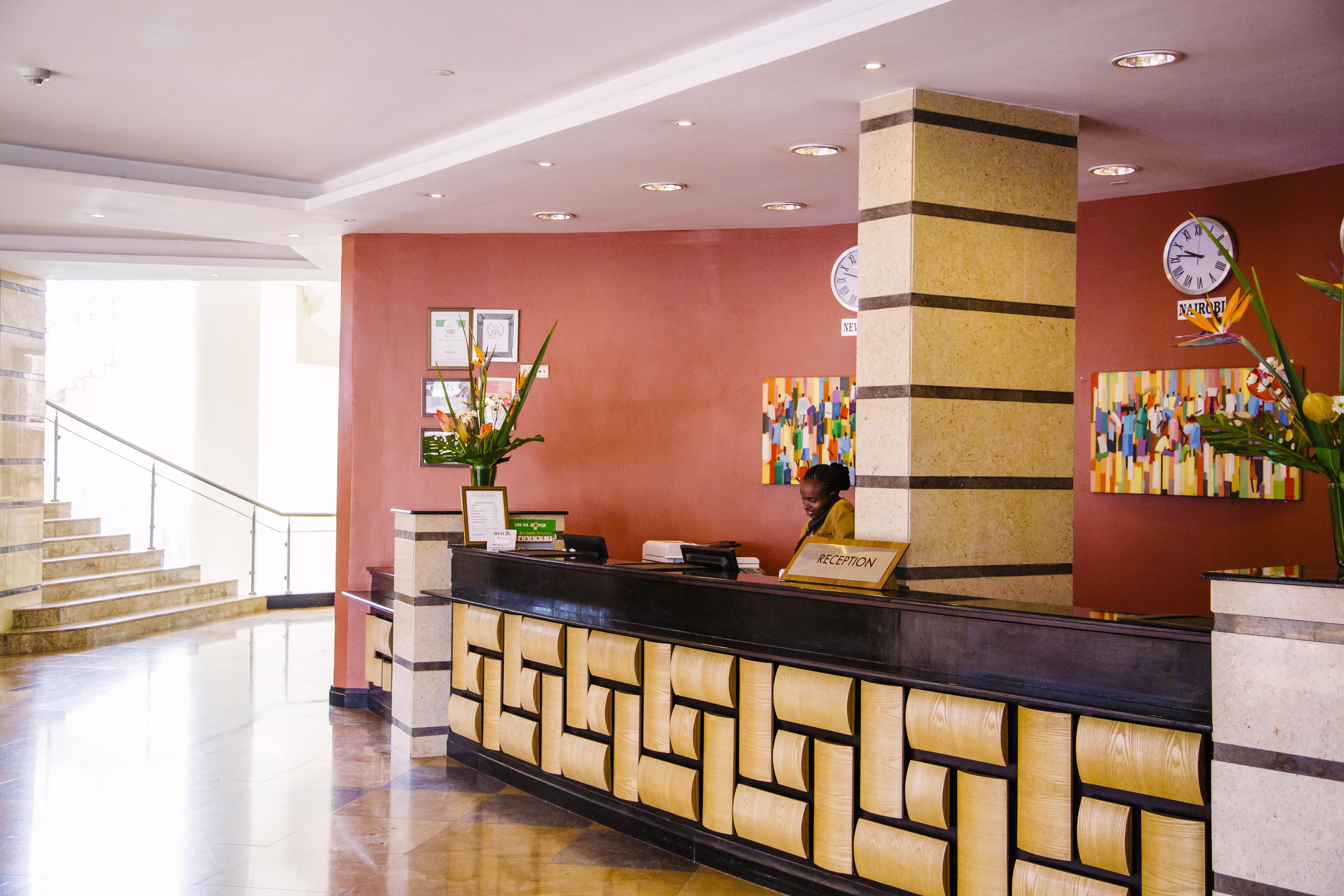 The Boma Nairobi Ξενοδοχείο Εξωτερικό φωτογραφία The reception area of a hotel